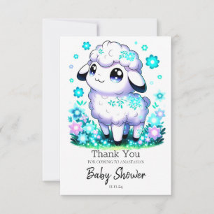 Carte De Remerciements Joyeux Baby shower mouton