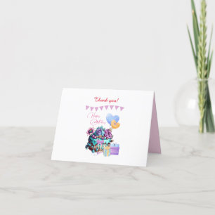 Carte De Remerciements Joyeux cadeau de gâteau d'anniversaire Classy