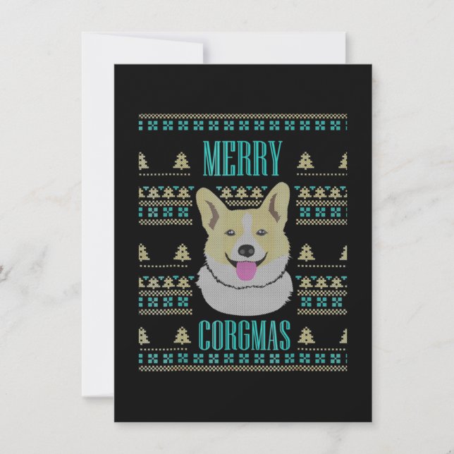 Carte De Remerciements Joyeux Corgmas de Noël (Devant)