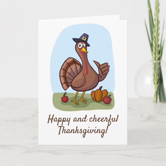 Carte De Remerciements Joyeux et Lumineux Thanksgiving (Devant)