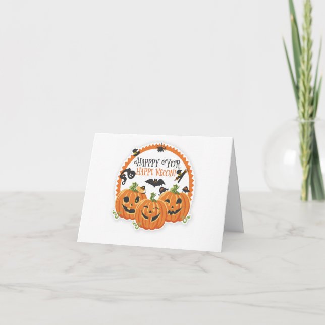 Carte De Remerciements Joyeux Halloween (Devant)