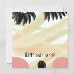 Carte De Remerciements Joyeux Halloween Mummy Dessin à la Main
