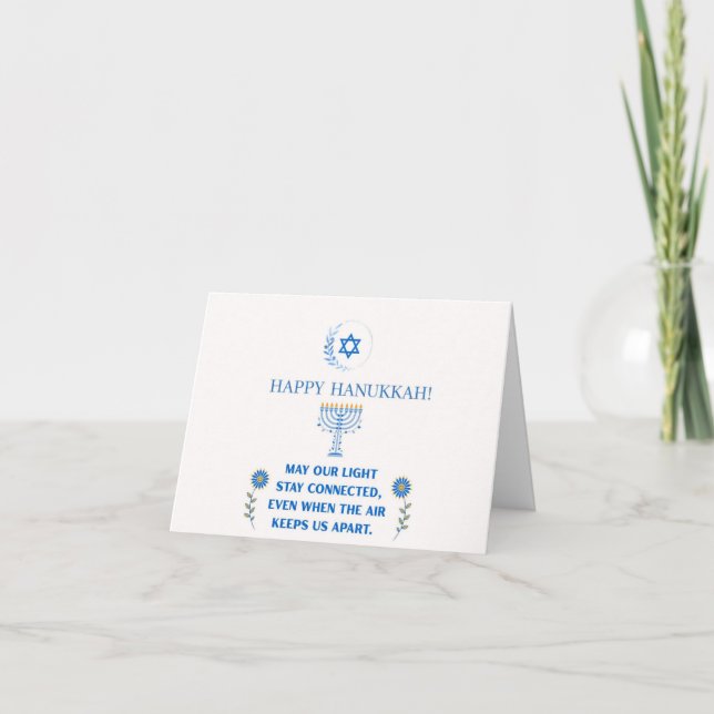 Carte De Remerciements Joyeux Hanouka ! (Devant)
