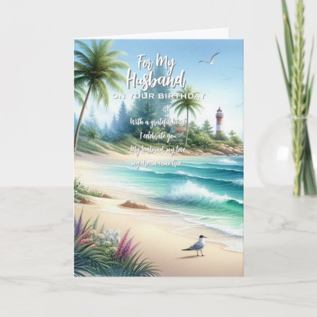 Carte De Remerciements Joyeux Mari d'anniversaire (Devant)