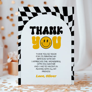 Carte De Remerciements Joyeux Mec Retro Arch Fête d'anniversaire