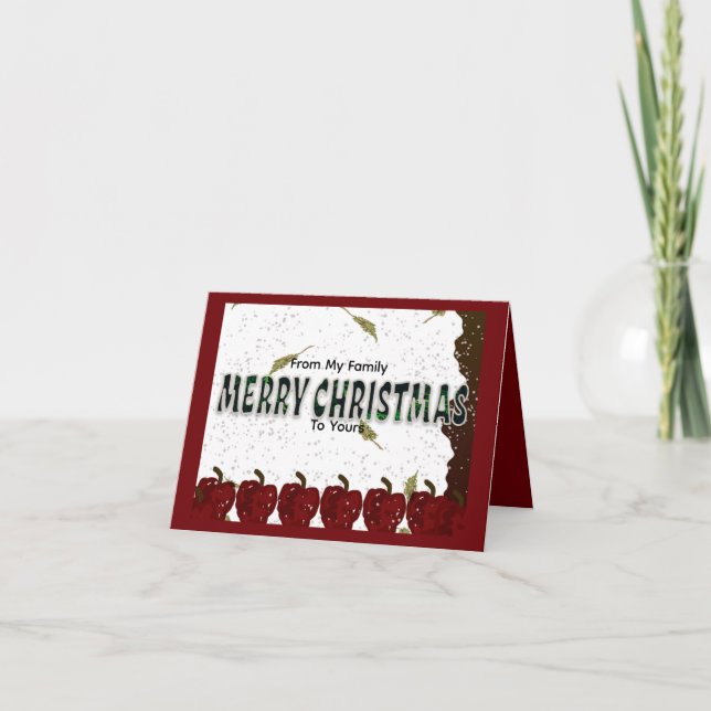 Carte De Remerciements Joyeux Noël (Devant)