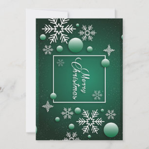 Carte De Remerciements Joyeux Noël Bonne Fête Flocons de Neige