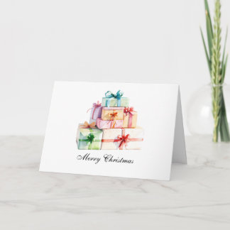 Carte De Remerciements Joyeux Noël Cadeaux Emballés