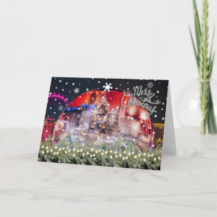 Carte De Remerciements Joyeux Noël de Las Vegas Grey Card