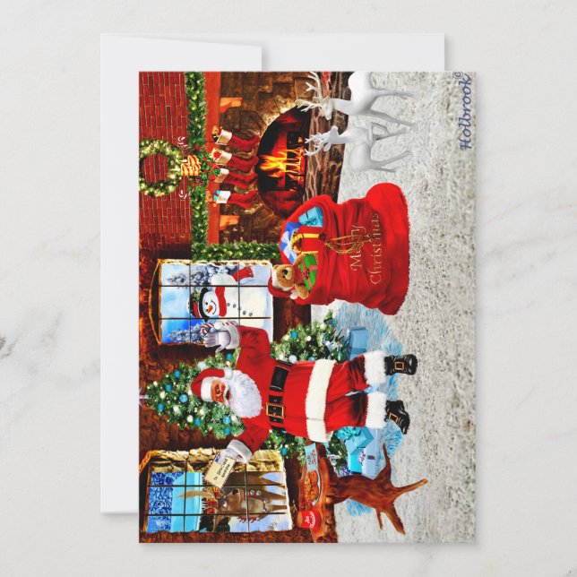 Carte De Remerciements Joyeux Noël de Santa (Devant)
