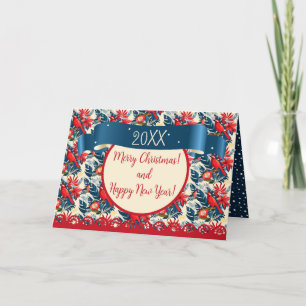 Carte De Remerciements Joyeux Noël et Bonne Année ! 2026 Blue Bird