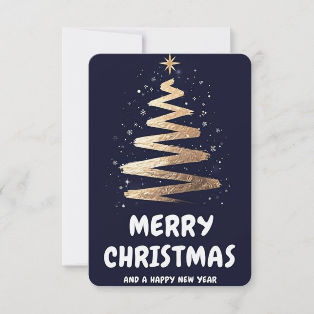 Carte De Remerciements Joyeux Noël et une bonne année ! (Devant)