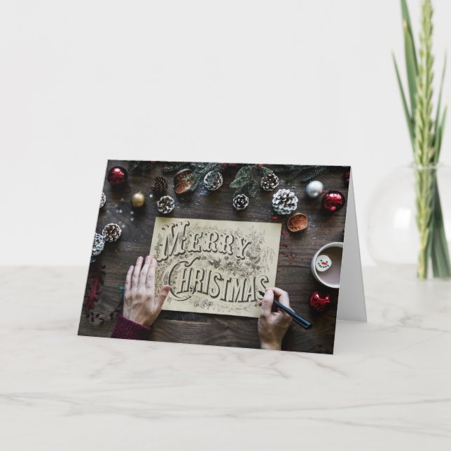 Carte De Remerciements Joyeux Noël simple (Devant)