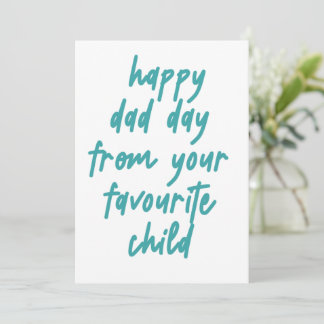 Carte De Remerciements Joyeux papa Jour de votre enfant favori