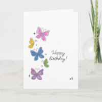 Joyeux papillons d'anniversaire - Multiples - Cart