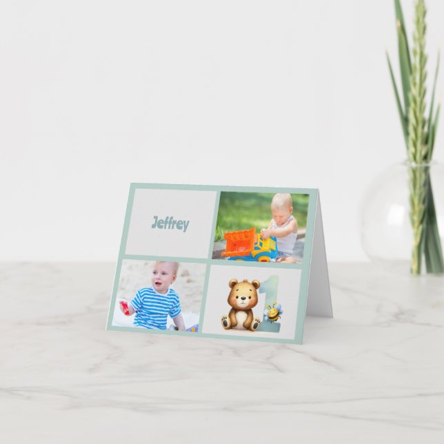 Carte De Remerciements Joyeux premier anniversaire ! (Devant)