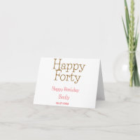 joyeux quarantième anniversaire nom lettre gras ro