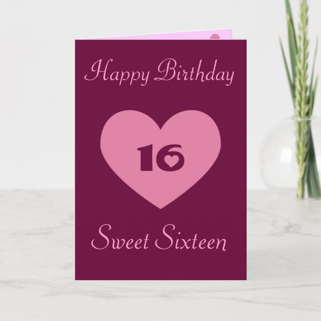 Carte De Remerciements Joyeux Sweet sixteen d'anniversaire (Devant)