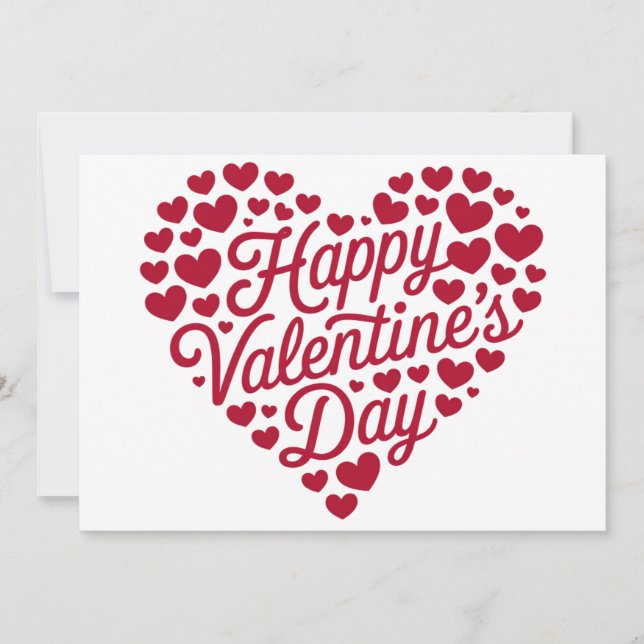 Carte De Remerciements Joyeux Valentines Day Valentine Love Heart (Devant)