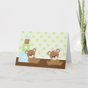 Carte De Remerciements Jumeaux