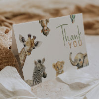 Jungle Safari Animaux pliés Anniversaire