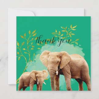 Carte De Remerciements Jungle Safari "Ça va être sauvage" Baby Shower