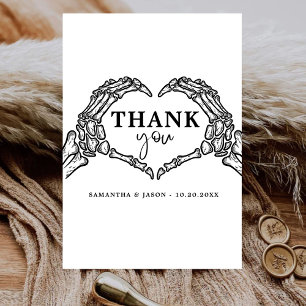 Carte De Remerciements Jusqu'à la mort Fêtons-nous Gothique mariage d'Hal