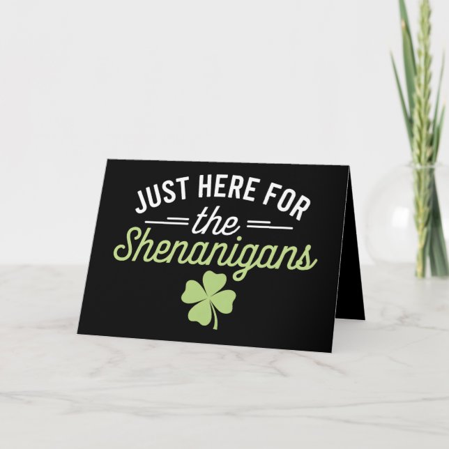 Carte De Remerciements Juste ici pour la Saint Patrick des Shenanigans (Devant)