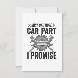 Carte De Remerciements Juste un de plus Voiture Partie i Promesse Funny M