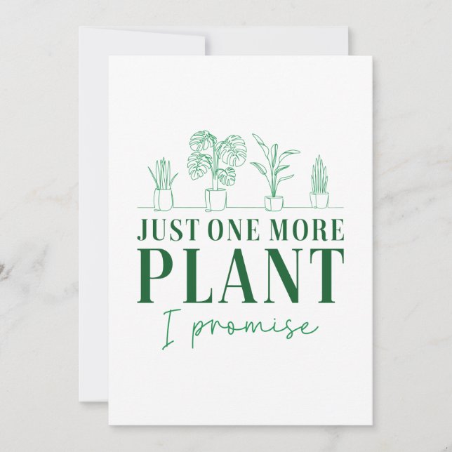 Carte De Remerciements Juste un Plante de plus (Devant)