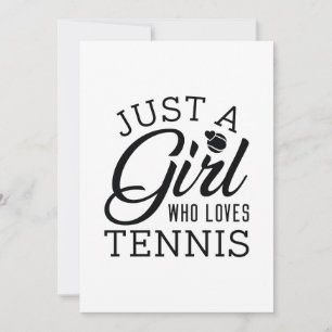 Carte De Remerciements Juste Une Fille Qui Aime Le Tennis
