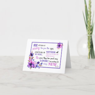 Carte De Remerciements JW Sympathy Card Purple Rose floral Apocalypse 21