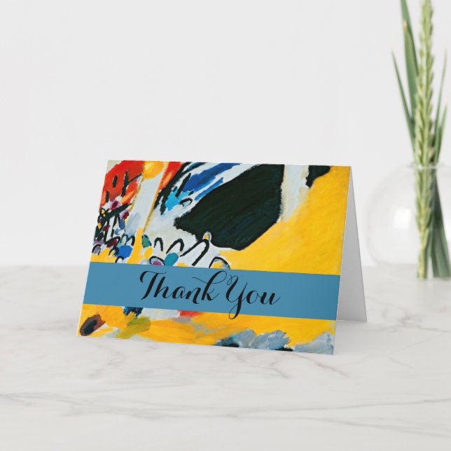 Carte De Remerciements Kandinski Impression III Concert Peinture Abstrait (Devant)