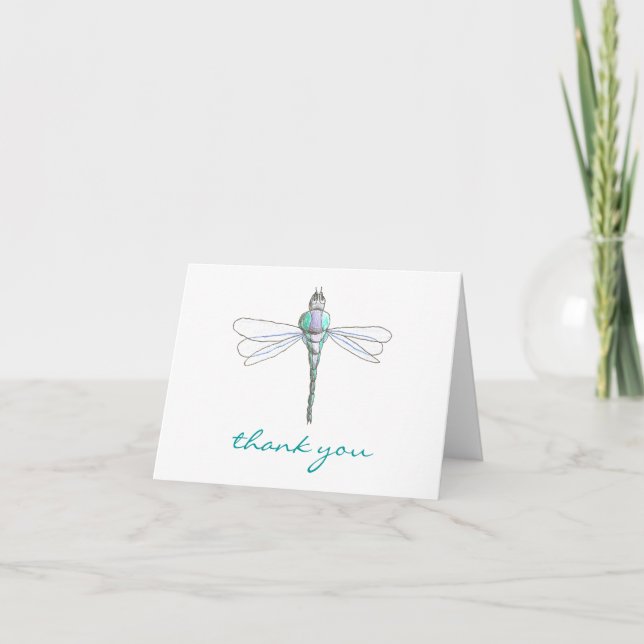 Carte De Remerciements Karate Kat Graphics dragonfly thank-you (Devant)