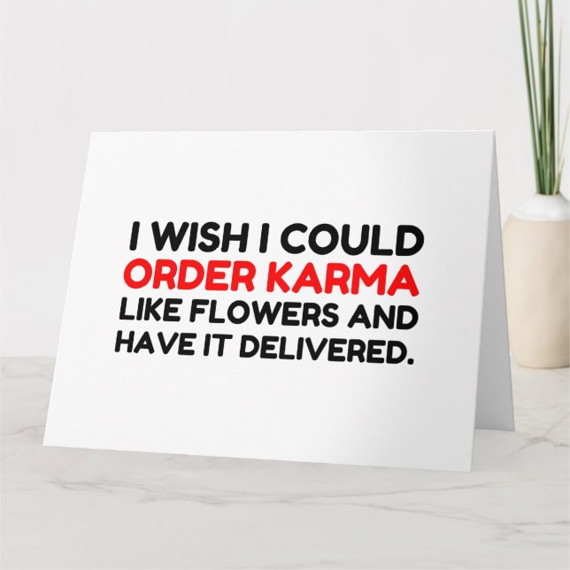 CARTE DE REMERCIEMENTS KARMA COMME FLEURS LIVRÉE JOKE (Devant)
