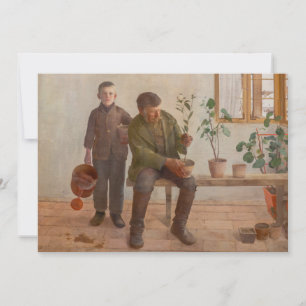Carte De Remerciements Károly Ferenczy - Jardiniers