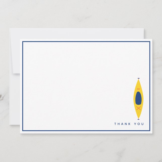 Carte De Remerciements Kayak (Devant)