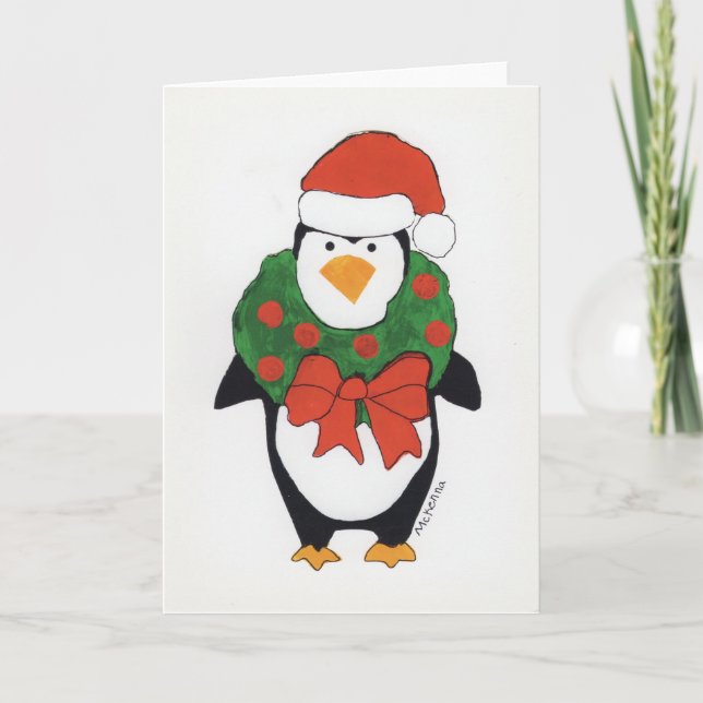 Carte De Remerciements KidsArt for CHOC - Penguin Holiday (Devant)