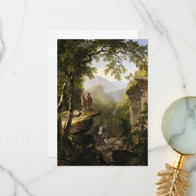 Carte De Remerciements Kindred Spirits, 1849 par Asher Brown Durand (Devant/Arrière en situation)