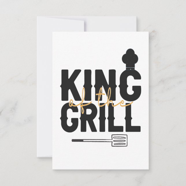 Carte De Remerciements King of the Grill Funny Bbq papa Juillet 4e cadeau (Devant)