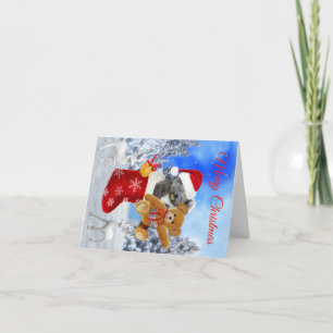 CARTE DE REMERCIEMENTS KOALA BÉBÉ NOËL AVEC TEDDY