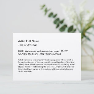 Carte De Remerciements Kraft Brown Artwork Exposition Art Show Placards
