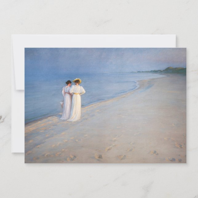 Carte De Remerciements Kroyer - Soirée d'été sur Skagen Beach (Devant)