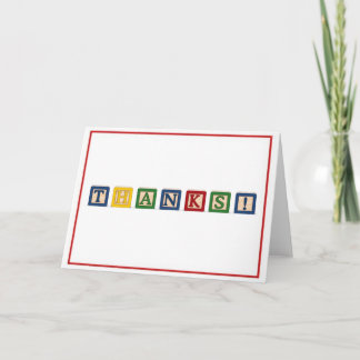 Carte De Remerciements KRW Thank You - Baby Blocks