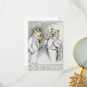 Carte De Remerciements La blague après-dîner de Louis Wain