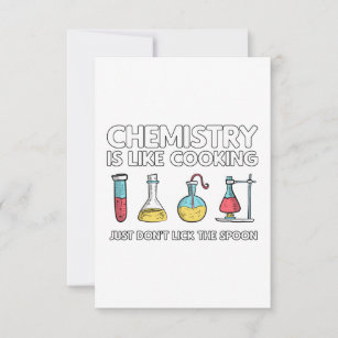 Carte De Remerciements La chimie est comme la Cuisine