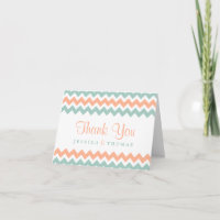 La collection de mariage Modern Chevron Peach & Mi