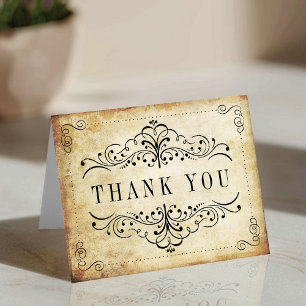 Carte De Remerciements La collection de mariage vintage fleurie et ornée