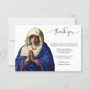 Carte De Remerciements La confession de la Vierge catholique à Marie