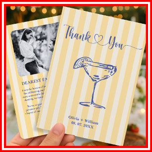 Carte De Remerciements La Dolce Vita Citrons Réception de Mariage Italien